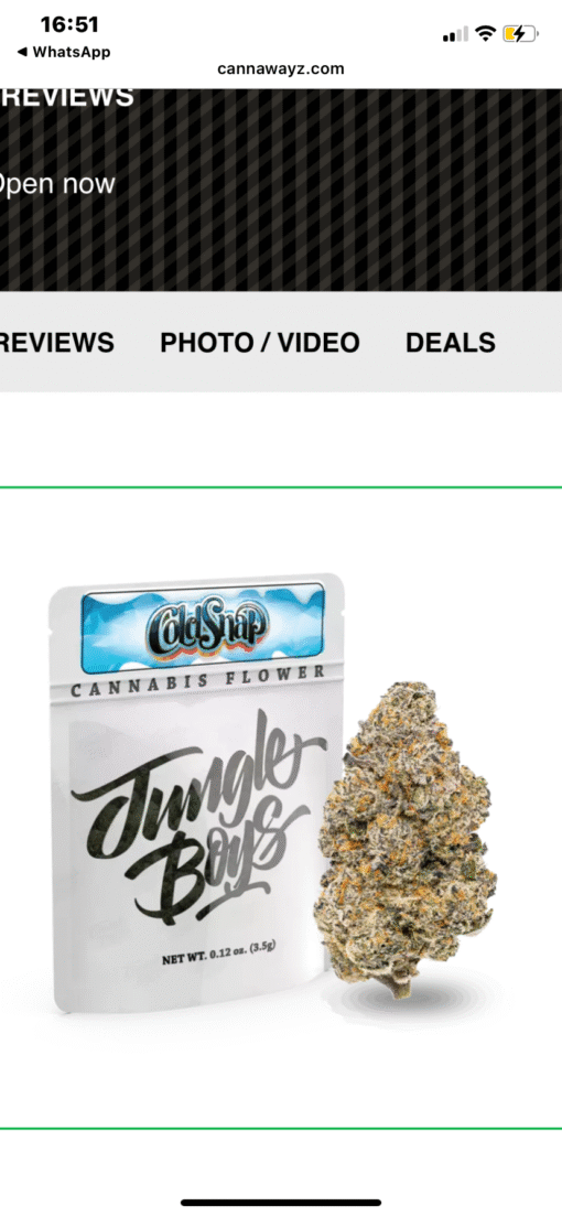 COLD SNAP 3.5G HYBRID (Jungle Boys) 🔥🔥🔥 36.3% THC - Image 3