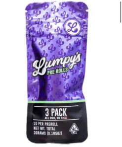 LUMPYS 3PACK EXOTIC QUALITY 3 x 1 gram prerols 36%THC  🔥🔥